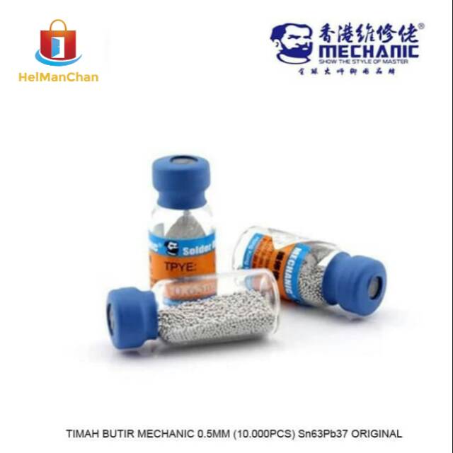 

TIMAH BUTIR MECHANIC 0.5MM (10.000PCS) Sn63Pb37 ORIGINAL 71370