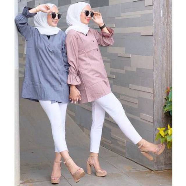 Arra Blouse salur / Top salur / Atasan wanita / Kemeja wanita / blouse busui - blusme.id