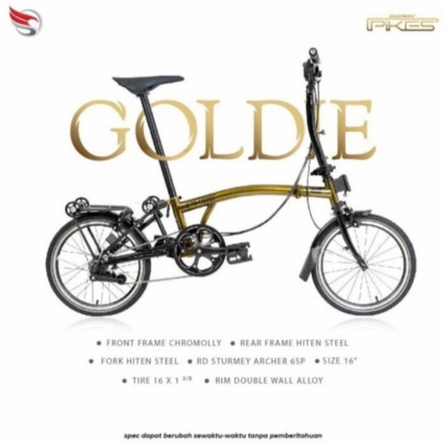 Sepeda Lipat 16 Pikes Gen 2 Goldie