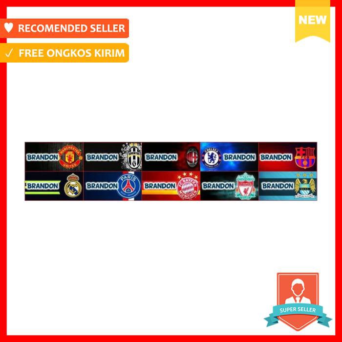

Label Nama Tahan Air/ Sticker Label Waterproof Klub Bola - Pengikat & Perekat - Stiker
