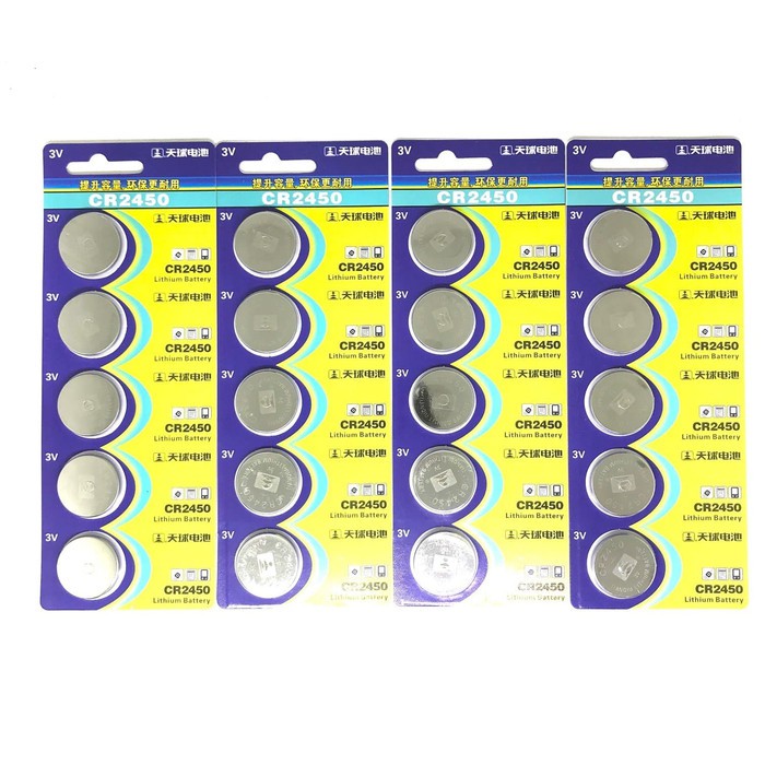 BATERAI - BATTERY - BATEREI KANCING BUTTON CELL CR2450 CR 2450 ECR LM - 1 STRIP/5pcs