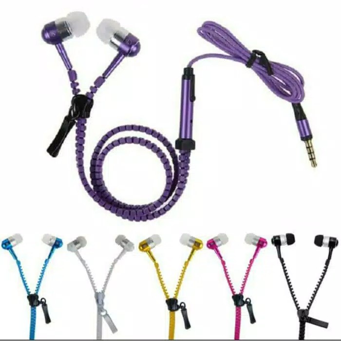 Handsfree / Headset Zipper Resleting / Earphone Ziper Extra bass &amp; Mic