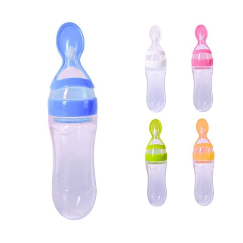 HOPE STORE - BOTOL DOT SILICONE SENDOK MAKAN BAYI / Botol Sendok Spoon feeder