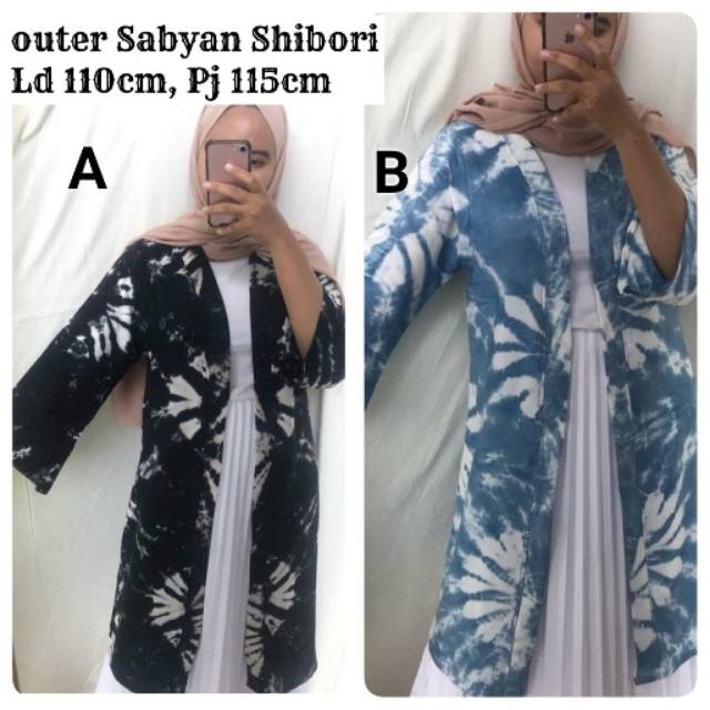 Outer sabyan sibori new model  merk sama dengan outer lengan sibori