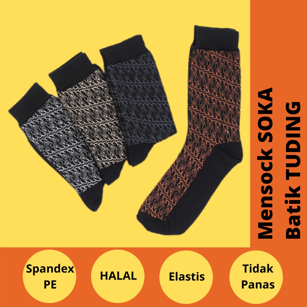 Kaos Kaki Pria Soka Mensock Batik Tuding