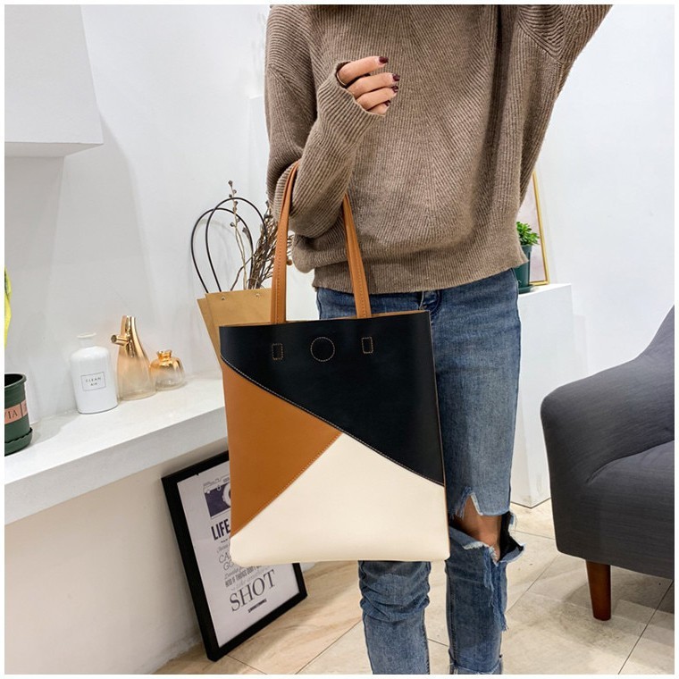 FLASH SALE 7.7 - [RESLETING] TOTEBAG TAIGA 32x35 CM KULIT SINTETIS IMPORT | TOTEBAG BESAR UNTUK WANITA KERJA/KULIAH | TOTEBAG DUA WARNA | TOTEBAG IMPORT | TOTEBAG PRIA/WANITA | TOTEBAG KULIT TEBAL | TOTEBAG COKLAT | TOTEBAG CREAM | TOTEBAG HITAM