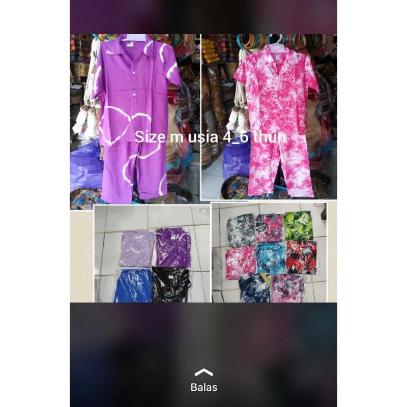 setelan tie dye anak uk m