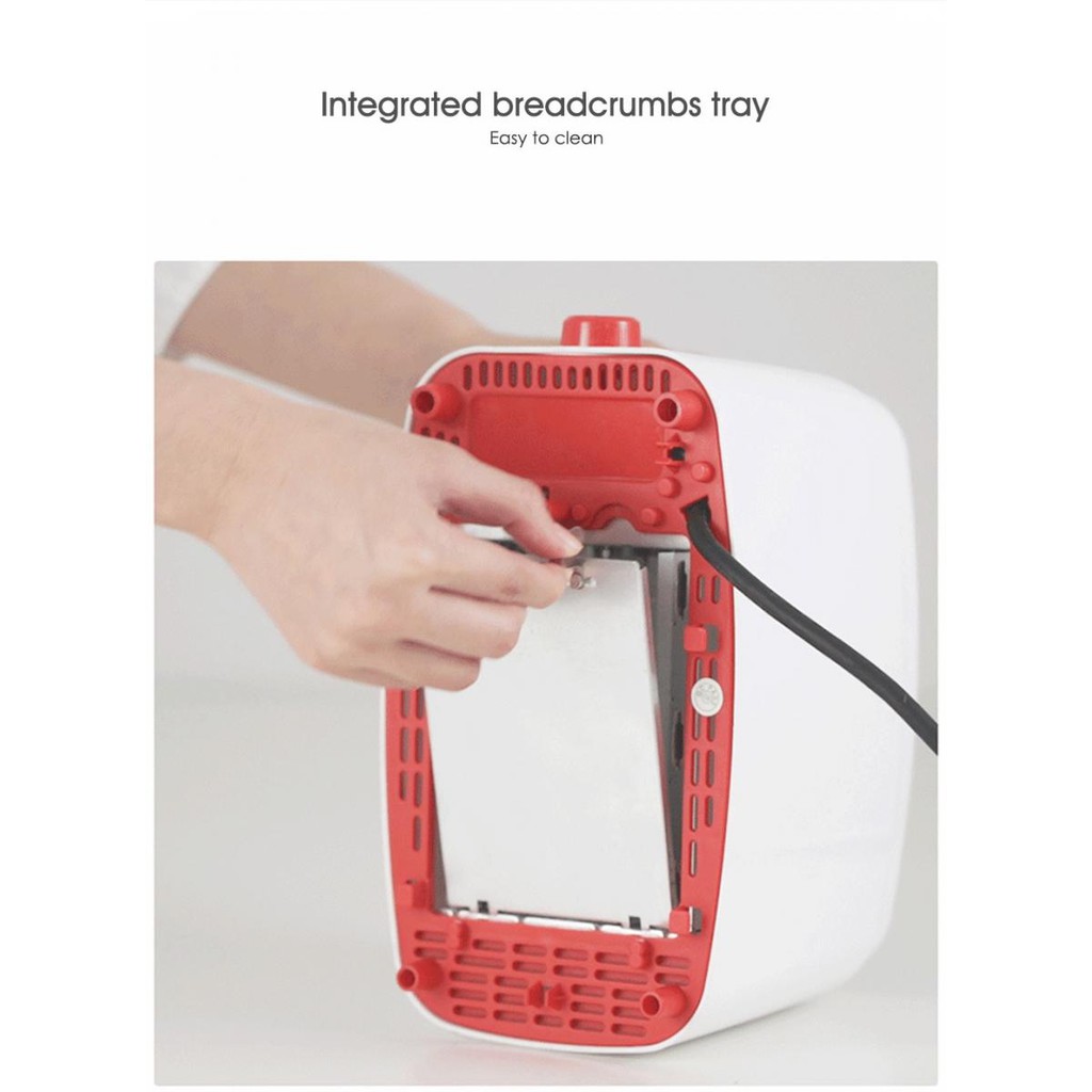 Alat Pemanggang Roti Bread Toaster - DEM-SL261 - White