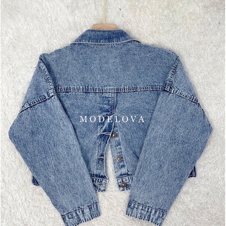 MDLV ~ Jaket Jeans BackButton Jaket Jeans Cewek Jaket Jeans Premium Jaket Jeans Import Good Quality Women Jeans Jaket Fashion Import