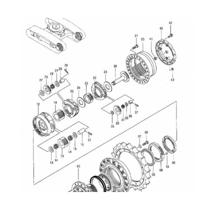 Carrier Assy T1 Travel Motor Zaxis 200 1025826