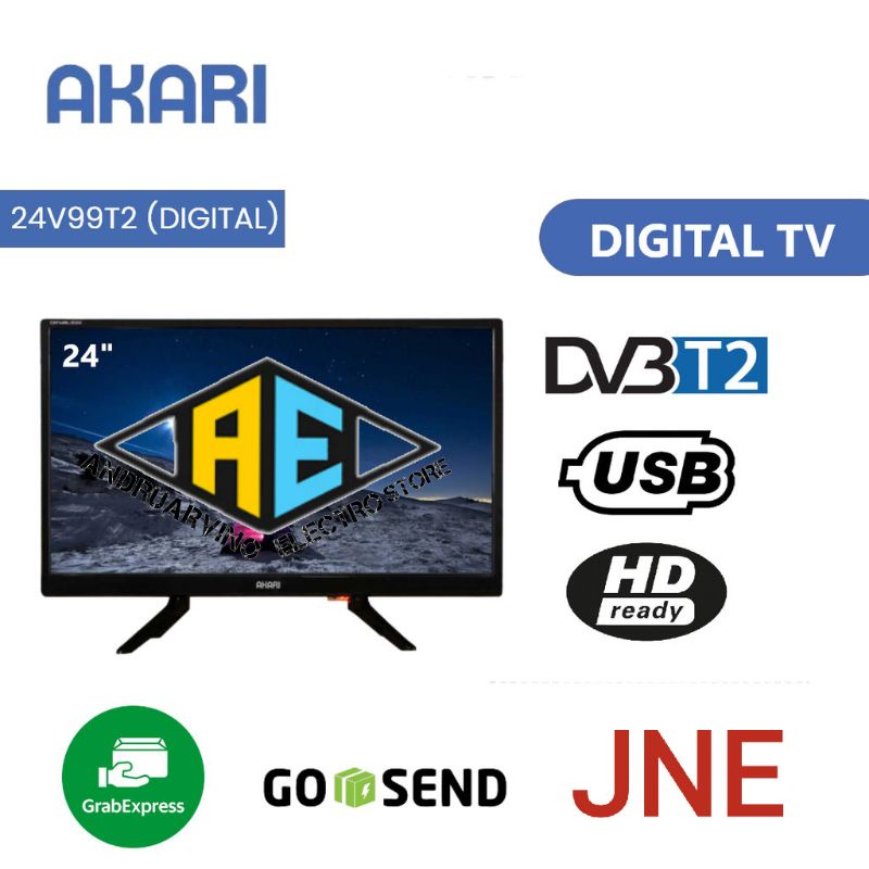 LED TV AKARI 24 INCH LE-24V99T2 | LE-24D53 DIGITAL TV GARANSI RESMI AKARI 5 TAHUN