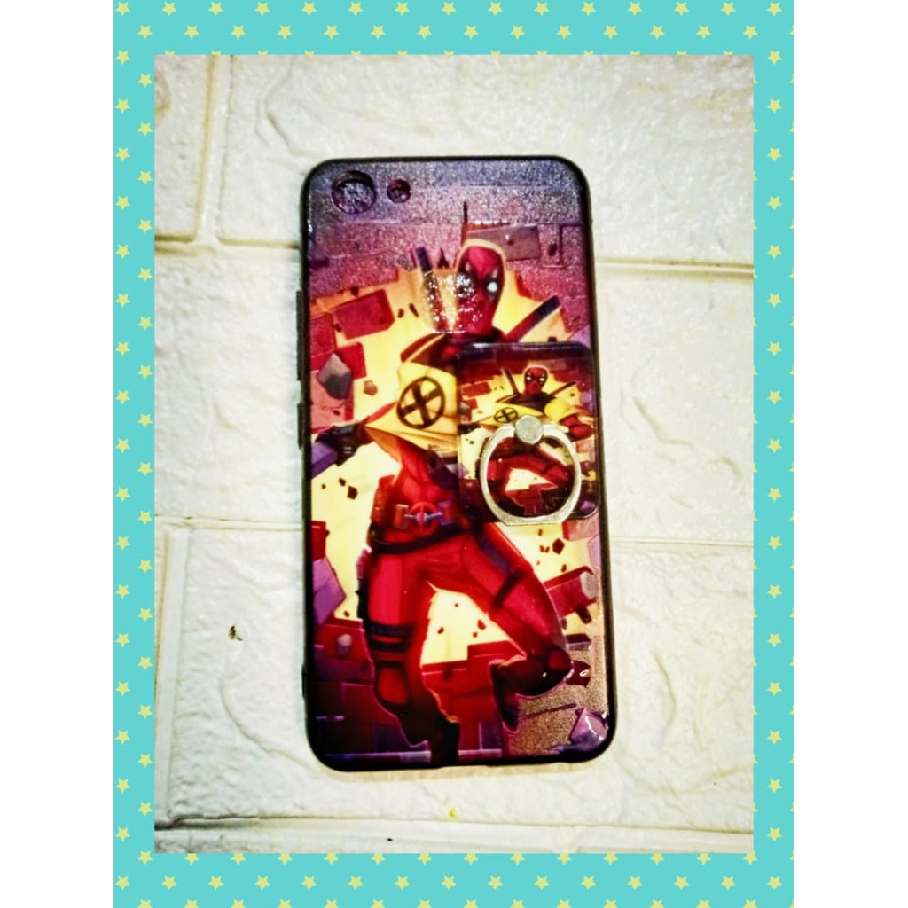 CASE OPPO F7+ Iring Motif kartun Spiderman, Ironman