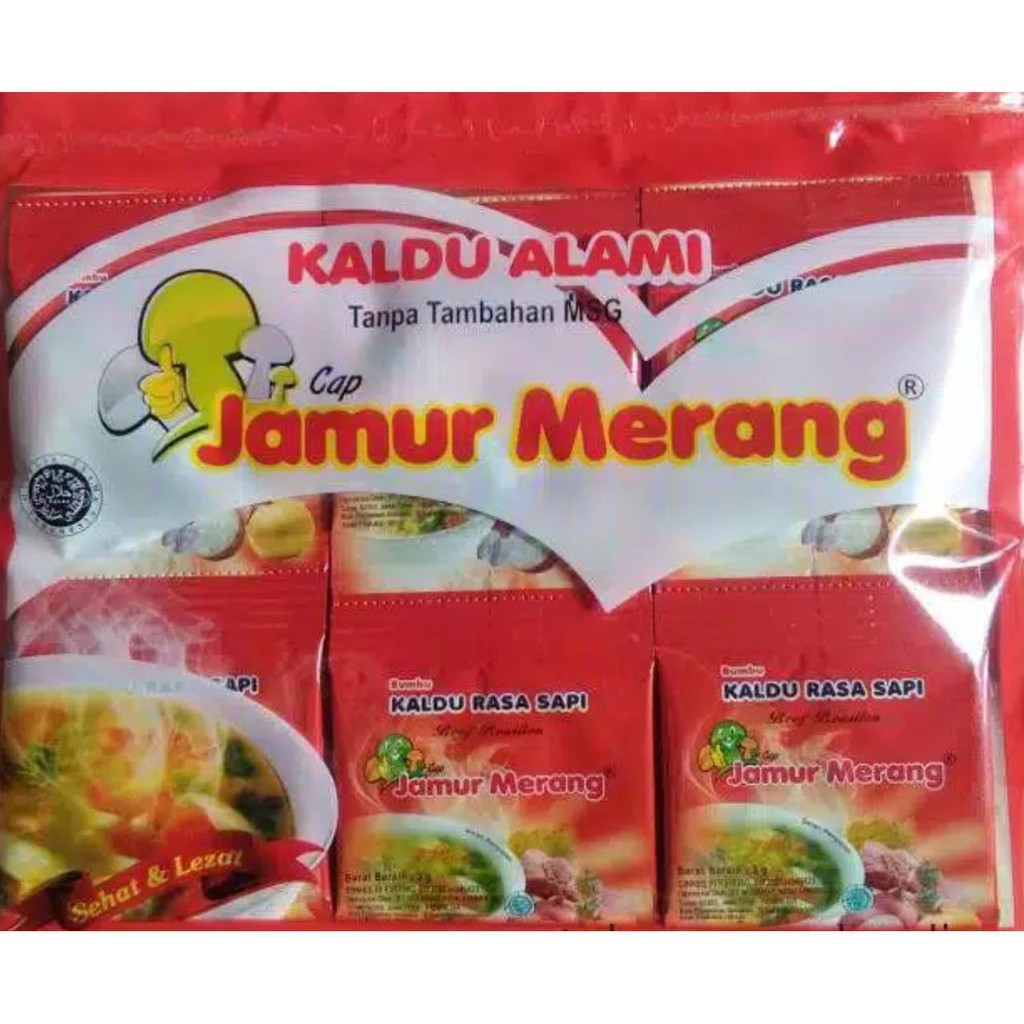 

KALDU JAMUR RASA SAPI NON-MSG ALTERNATIF PENGGANTI VETSIN/MICIN 1 pak isi 30 saset