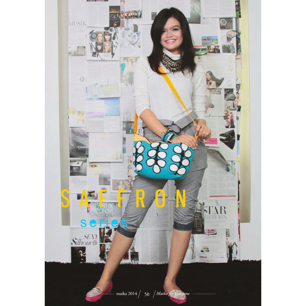 TAS SELEMPANG MAIKA ETNIK - SAFFRON