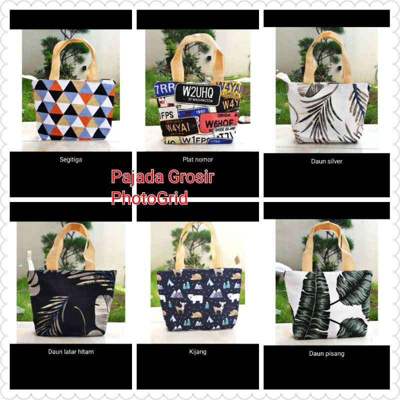 TAS KOSMETIK KANVAS TROPIS MILENIAL VINTAGE / POUCH COSMETIC KANVAS TWILL