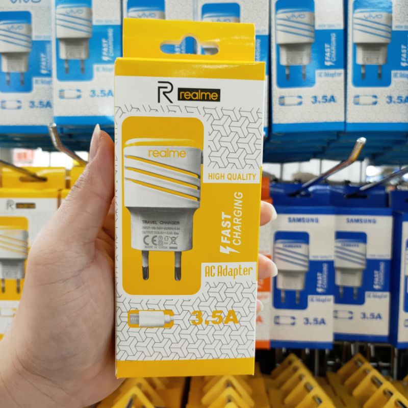 CHARGER REALME GARIS LED REAL 1.5A MICRO USB + 2 OUTPUT KUALITAS BAGUS IMPORT