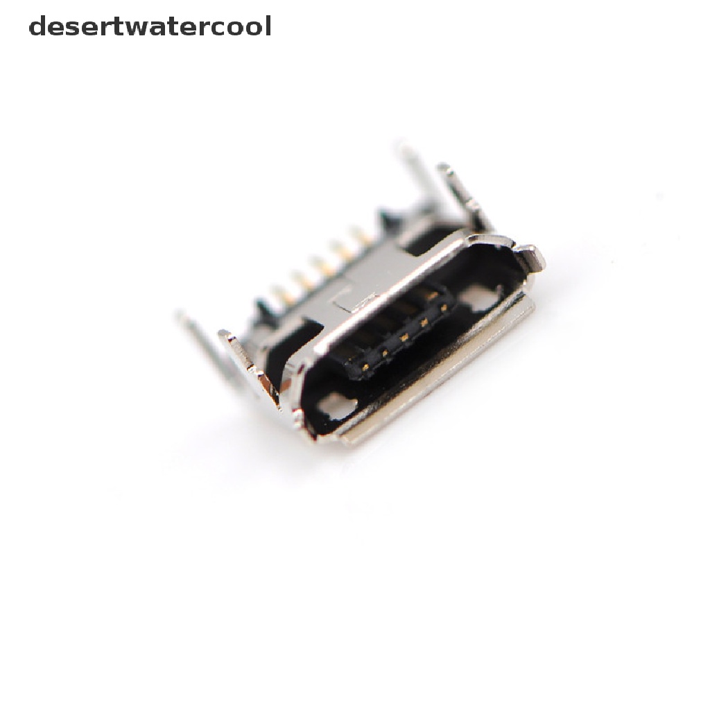 Deid 10pcs Jack Konektor Charger Micro USB Tipe B Female 5Pin DIP Socket