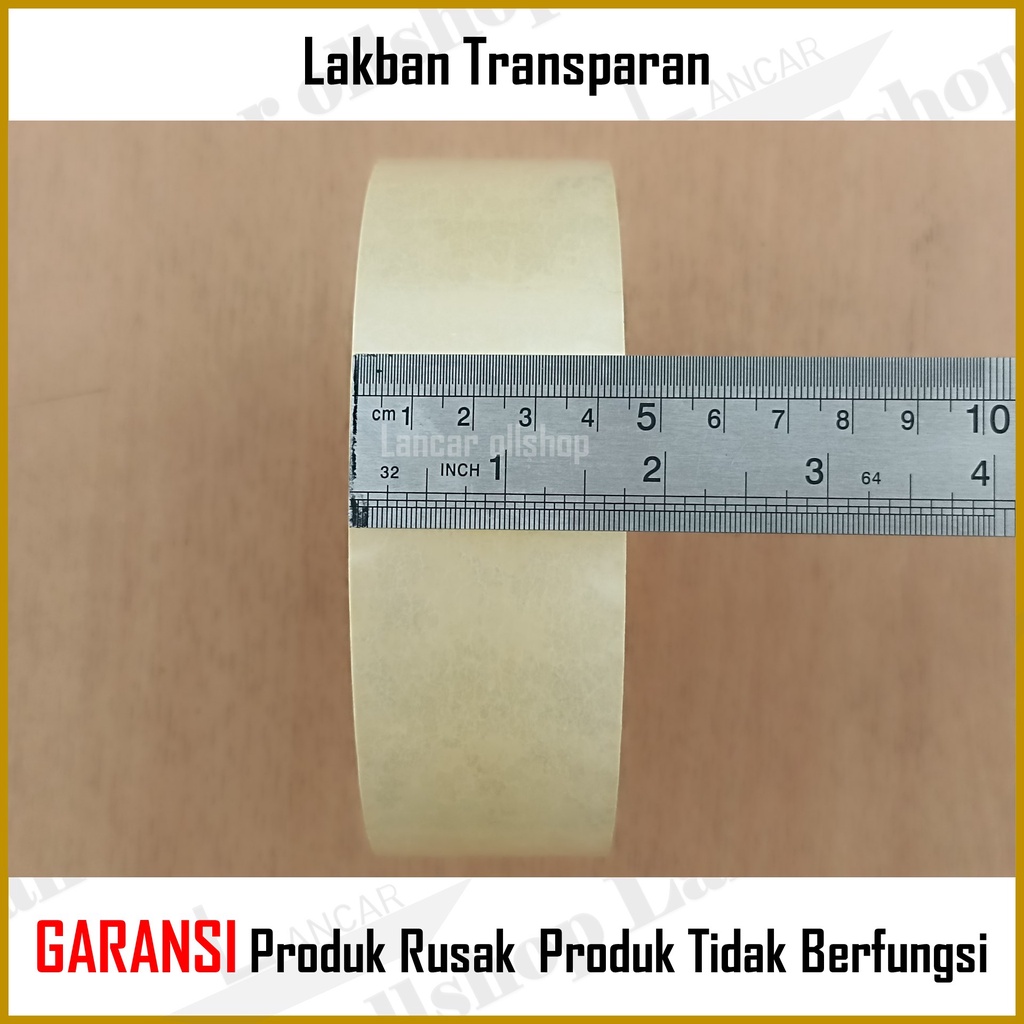 Isolasi Lakban Bening Putih Transparan Besar 45 MM 500 Yard 300 Meter Packing Barang 2 Inch Jumbo 44 Micron