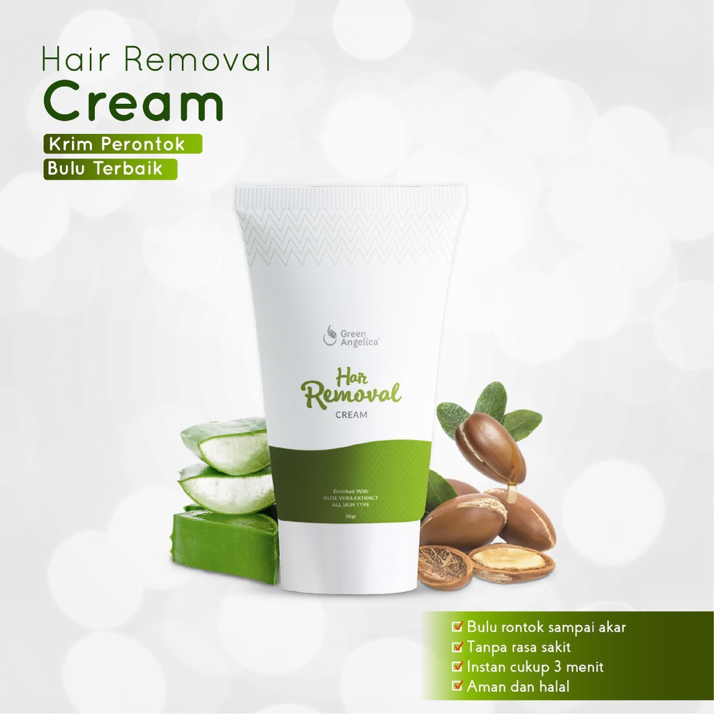 HAIR REMOVAL GREEN ANGELICA (PENGHILANG PERONTOK BULU TERCEPAT) ORIGINAL BPOM