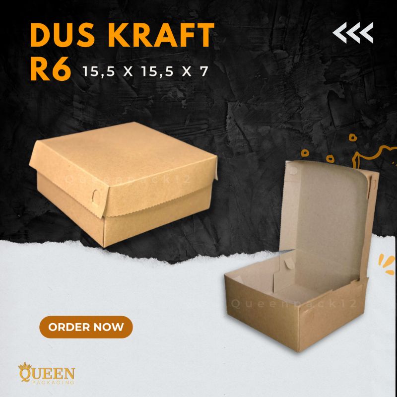 DUS KRAFT R6 310 GSM | BOX KRAFT R6 310 GSM | SNACK BOX | KARDUS KUE BASAH | KARDUS JAJAN | KARDUS D