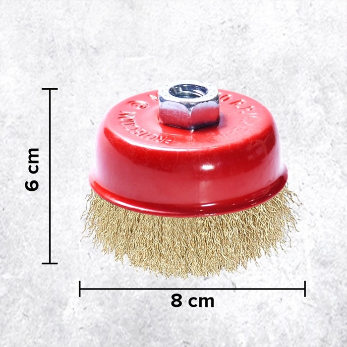 Sikat Kawat Mangkok Baja 3 inch Original Xander Sikat Mangkok Cup Brush