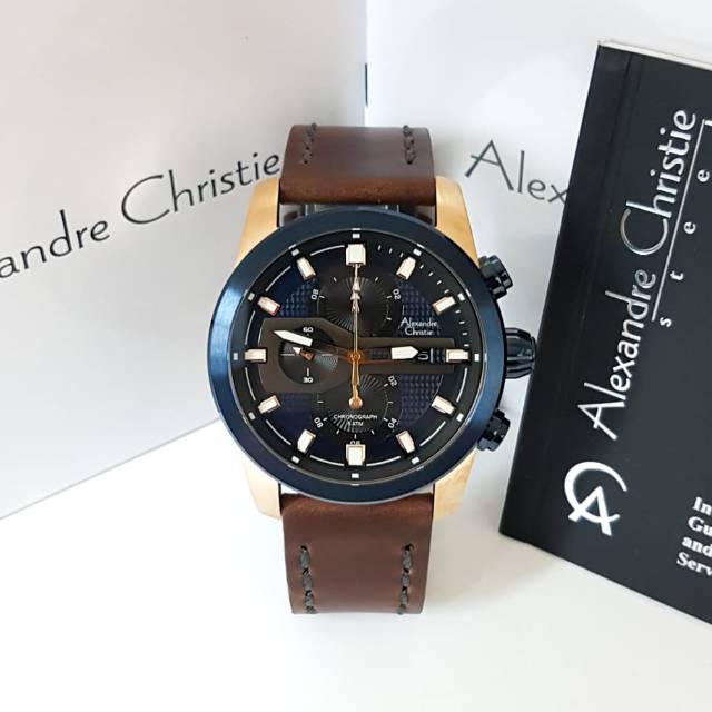 Jam Tangan Alexander christie Pria Kulit