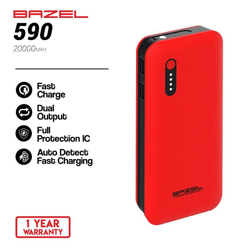 Bazel 590 Powerbank 20000mAh Original Garansi Resmi
