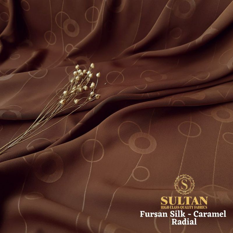 Furusiyah Silk Emboss Radial/ Kain Abaya Sultan Furusiyah Silk Emboss Radial, Fursan Silk (nama lama