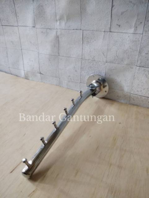 Suling Tembok Goyang 6 Paku / Gantungan Baju Suling Besi Hanger Bisa Di Putar(BH)