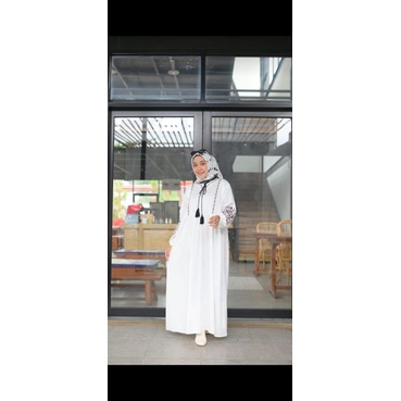 BISA COD RAYA DRESS GAMIS RAYYA POLOS BORDIR TIMBUL KATUN RAYON TWILL TALI ETNIK BOHEMIAN BUSUI JUMB