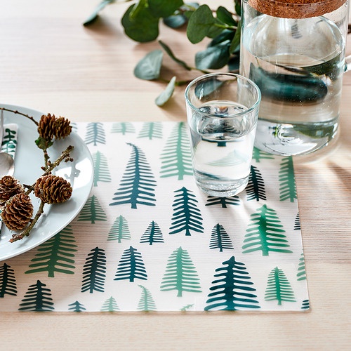 Alas Piring Tatakan Piring Table Mat Motif Natal