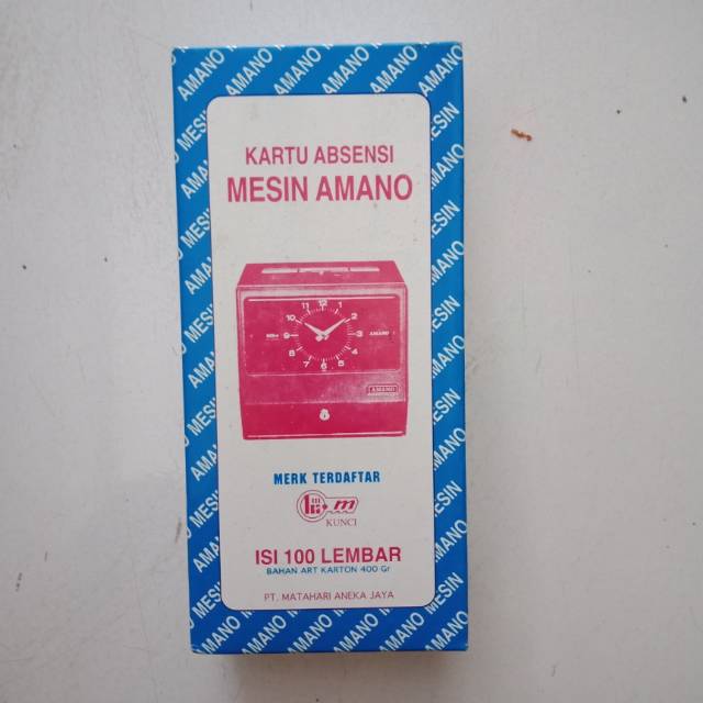 

Kartu absen amano 400 gram kartu checklock