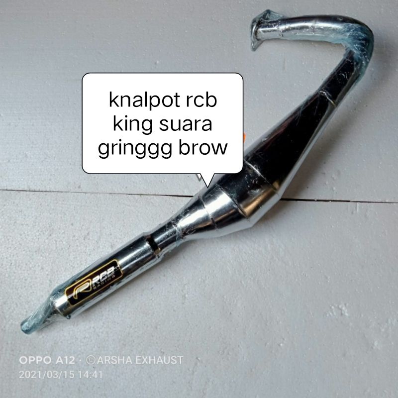 KNALPOT RCB KOLONG CROM TERLARIS  SUARA GARING