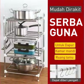  Rak dapur panci stainless steel Multifungsi  Shopee Indonesia