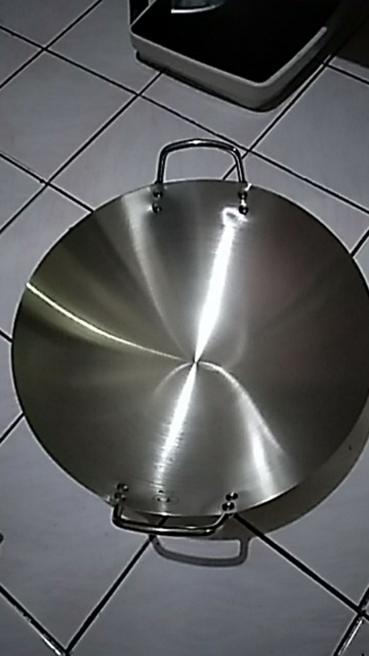 Pamosroom Wajan Stainless 36cm Tebal Panci Anti Lengket Kuali Penggorengan Stainless Foodgrade 36cm