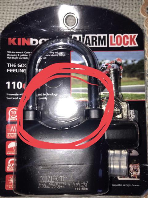 Gembok Alarm Kinbar / Gembok Anti Maling Alarm Lock