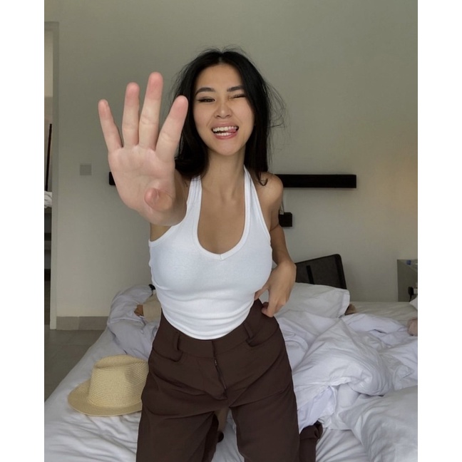 Herpalais Rosco Set | Celana Panjang Kulot |Longsleeve Top |Baju Lengan Panjang