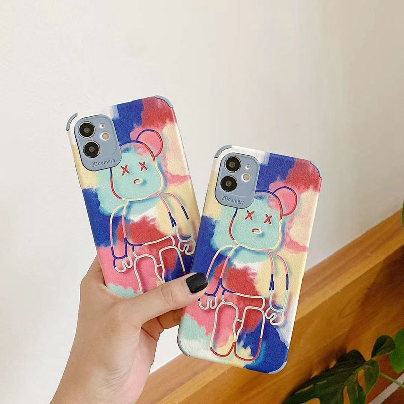 Ốp lưng silicone chống sốc hình con gấu dễ thương cho IPhone 6 6sPlus 7 8Plus SE X XS XR XSMAX