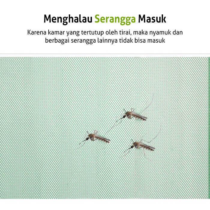 Tirai Magnet Anti Nyamuk Ukuran 90x210cm Gorden Pintu Motif Serat Polyester Terbaru Perlengkapan Rumah Tangga Dekorasi Ruang Tamu Kamar Tidur Import - M1 - Luckystar