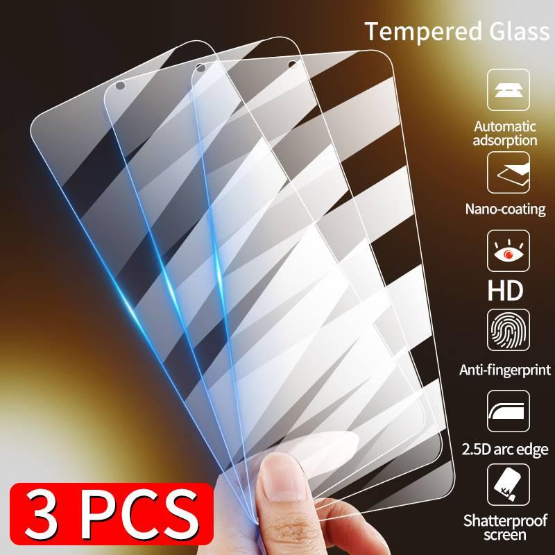 3Pcs Tempered Glass For Samsung Galaxy S21 Plus S20FE A51 A71 A31 A50 A70 A01 A10 A11 A12 A20 A30 A21s M31 M51 Screen Protector