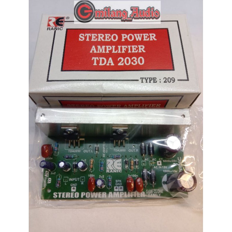 Kit power amplifier tda 2030 stereo