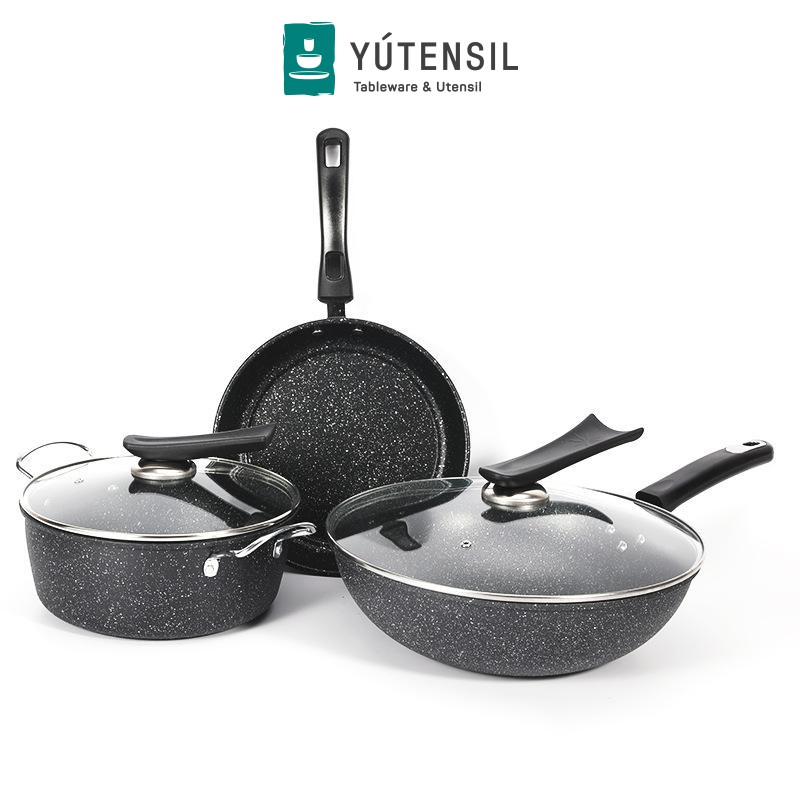 Yutensil Panci set / Wok Pan / Penggorengan Murah