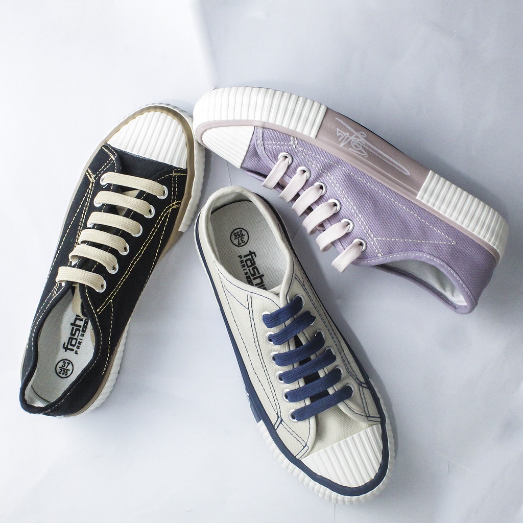 Sepatu Kanvas Wanita Casual Korea Style - D601
