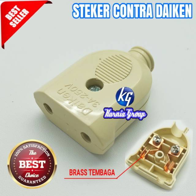 Steker Contra Putih DAIKEN Jek Female Gepeng Jack Cewek buat sambungan Jeck Male Stecker Colokan