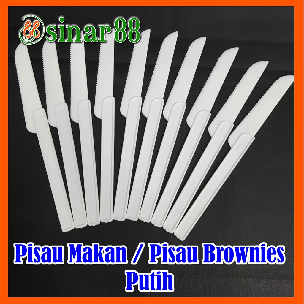 Jual Pisau Makan Putih Pisau Brownies Per Pcs Shopee Indonesia