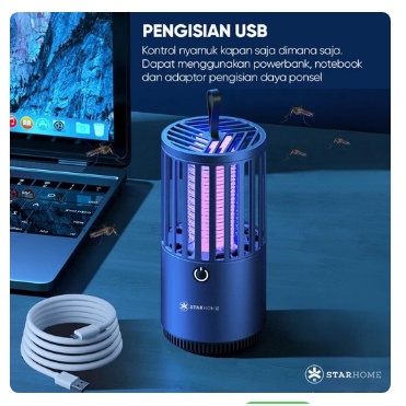 Lampu Nyamuk Perangkap Nyamuk StarHome dengan Cahaya Biru UV / Lampu Tidur Mosquito Killer Lamp LED Light BG-003