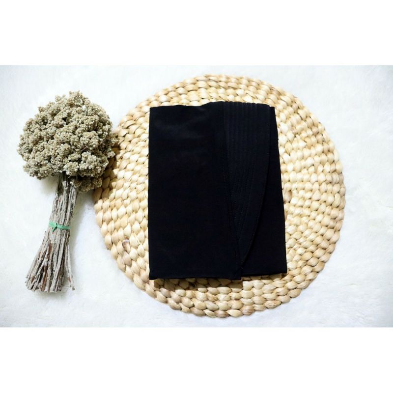 BERGO PLISKET KERUT/JILBAB INSTAN(PK).-Hitam