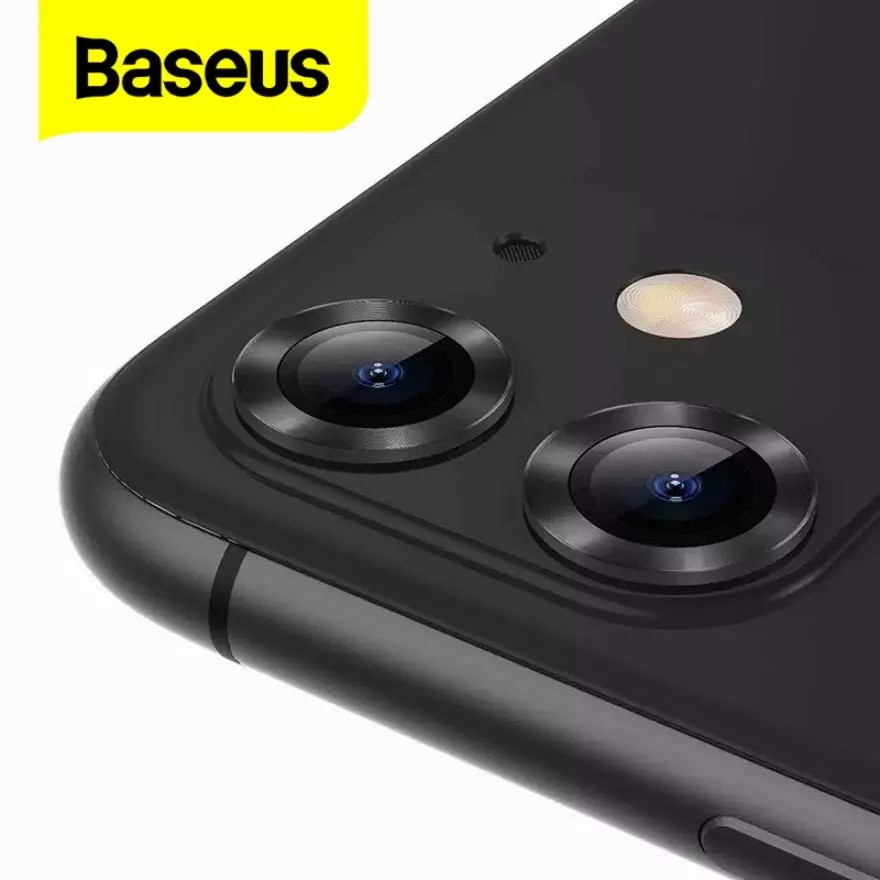 BASEUS CAMERA PROTECTOR FOR IPHONE 11 PRO/MAX/11 REAR CAMERA RING LENS merah