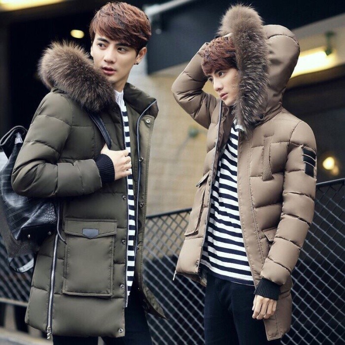 Jaket mantel parasut pria musim dingin Winter coat jacket men with hoodie