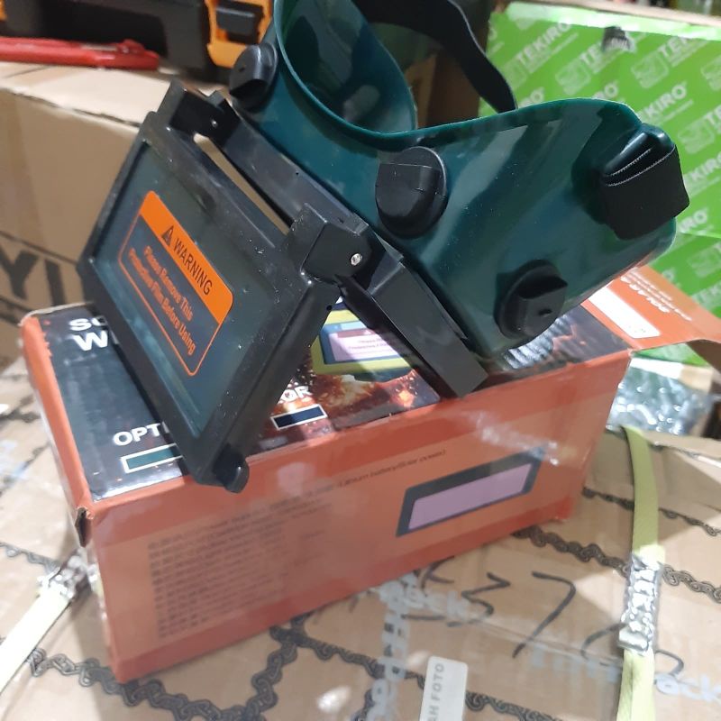 New Kacamata las otomatis buka tutup Goggle kedok las otomatis gelap kaca mata las Termurah